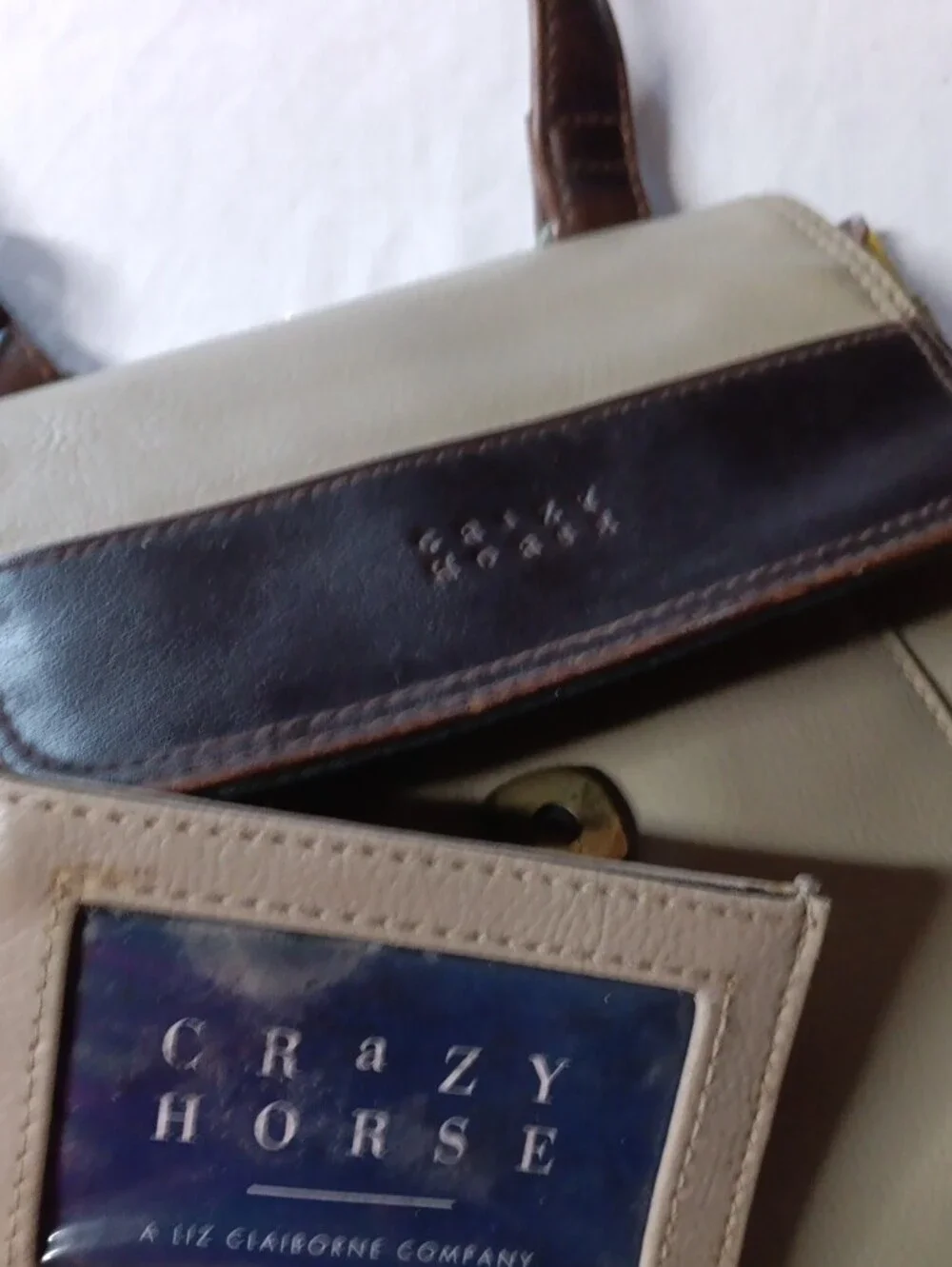 Classic Taupe Crossbody Bag with Dark Brown Trim Crazy Horse By Liz